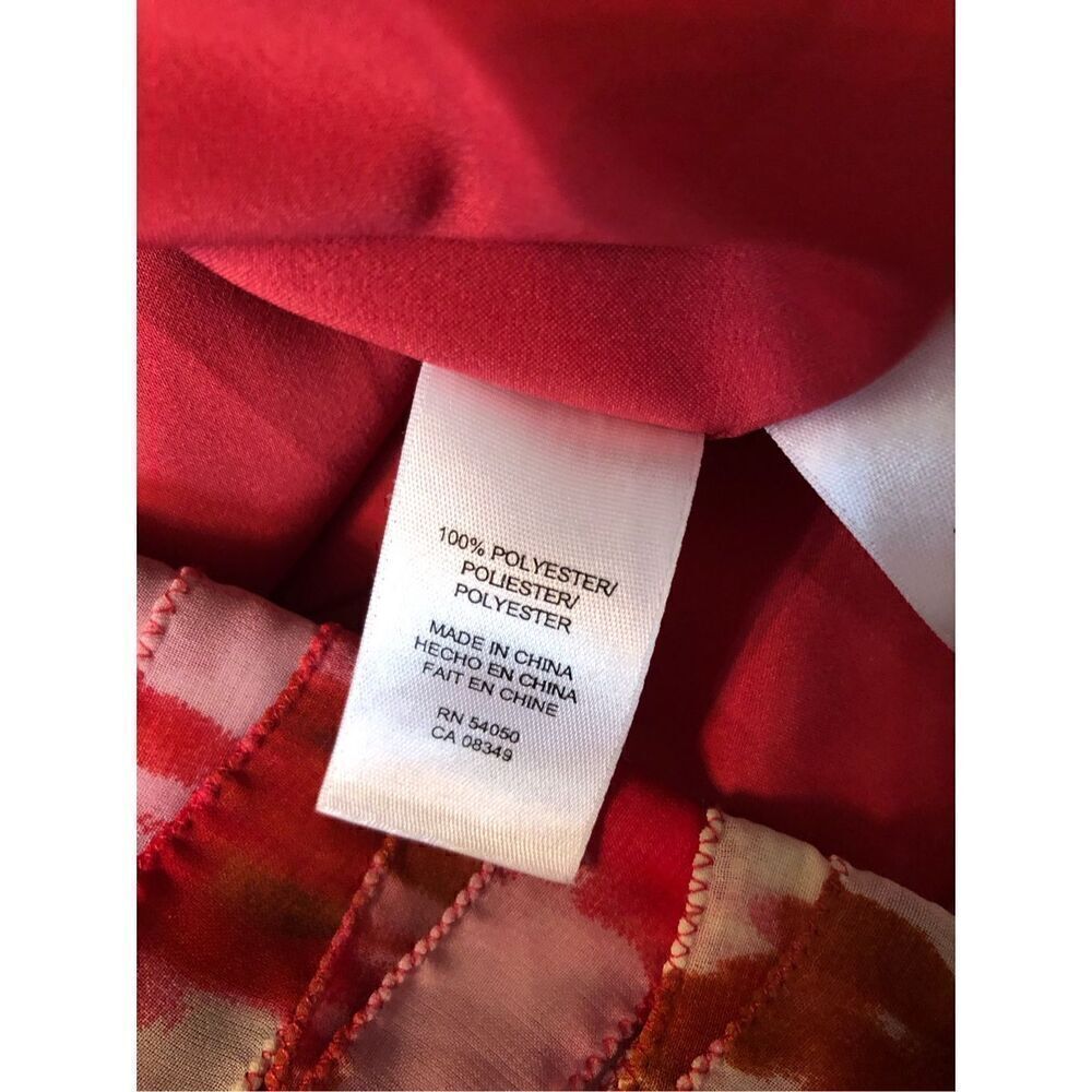Jones New York watercolor pink chiffon sleeveless dress size 8 - Picture 10 of 10
